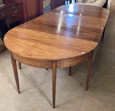 Lot 612 - A 19th century mahogany D-end dining table,...