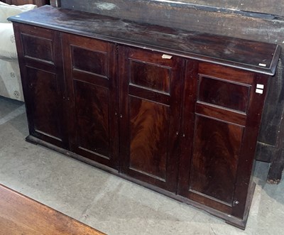Lot 614 - A 19th century mahogany side cabinet/ low...