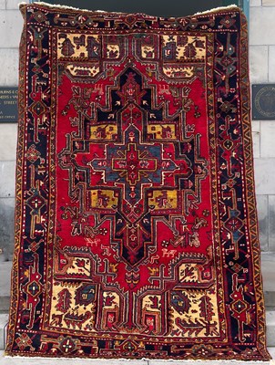 Lot 630 - A Persian Heriz carpet, 20th century, the...