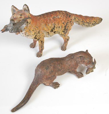 Lot 230B - Two early 20th century cold-painted bronze...