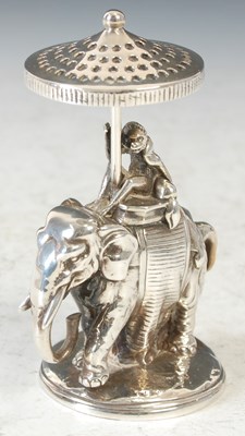 Lot 231A - A Christofle silver plated Elephant and Monkey...