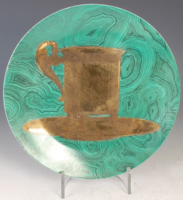 Lot 25A - Piero Fornasetti, a Stoviglie malachite plate...