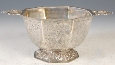 Lot 231E - A Continental Antique silver twin-handled...