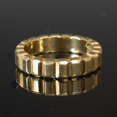 Lot 257E - CHOPARD ‘Ice Cube’ 14ct gold ring of heavy...