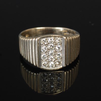 Lot 257K - An 18ct gold dress ring, with thirteen...