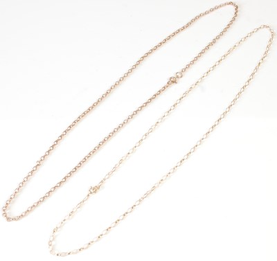 Lot 232B - Two 9ct gold necklaces, 6.8 grams.