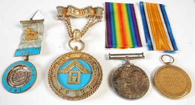 Lot 234A - Great War and Masonic Interest - A pair of WWI...