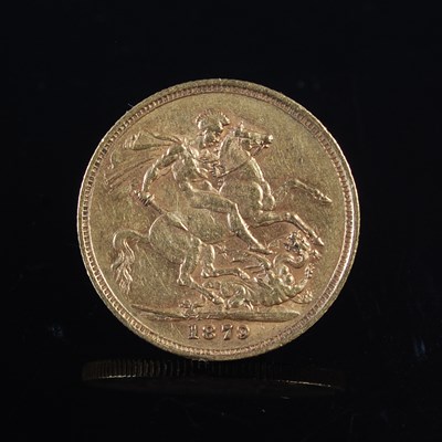Lot 237 - A Victorian gold sovereign dated 1879.