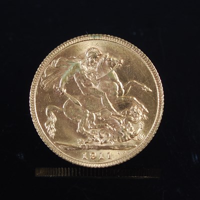 Lot 241 - A George V gold sovereign dated 1911.