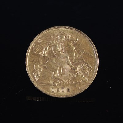 Lot 245 - An Edward VII gold half sovereign dated 1910.
