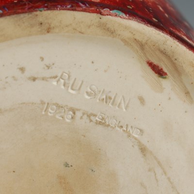 Lot 258 - A Ruskin pottery high-fired Sang De Beouf...