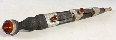 Lot 258C - A white metal mounted dirk with orange...