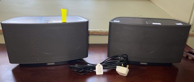 Lot 537A - A pair of Sonos model Play5 speakers, 36.5cm...