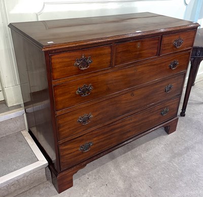 Lot 539A - A George III mahogany chest, the rectangular...