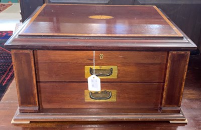 Lot 604A - An Edwardian mahogany and satinwood banded...