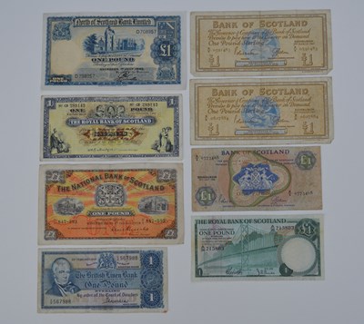 Lot 178A - A collection of mainly Scottish £1 banknotes...
