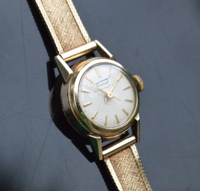 Lot 258 - A ladies 14ct god cased Tissot Automatic...