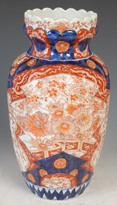Lot 400 - A Japanese Imari porcelain vase, late...