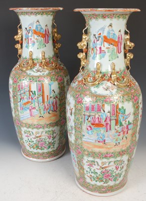 Lot 403 - A pair of Chinese porcelain famille rose...