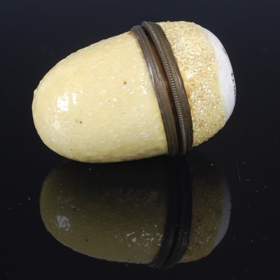 Lot 198 - An 18th century Staffordshire enamel nutmeg...