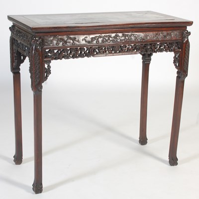 Lot 786 - A Chinese darkwood alter table, 19th century,...