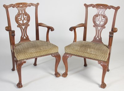 Lot 708 - A pair of 20th century George III style...