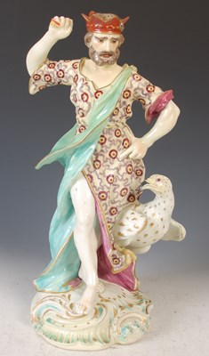 Lot 435 - A Derby porcelain figure of Jupiter and...