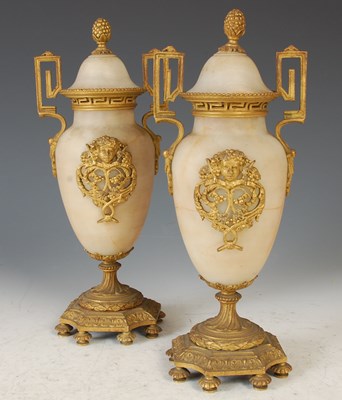 Lot 335 - A pair of late 19th century gilt metal mounted,...