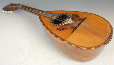 Lot 348 - An Italian mandolin, Stridente, Napoli, with...