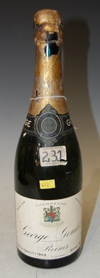 Lot 181 - A bottle of vintage champagne, George Goulet,...