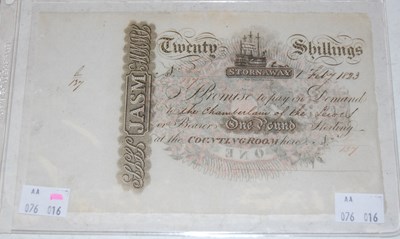 Lot 228 - Banknotes - Stornoway Twenty Shillings...