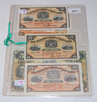 Lot 230 - Banknotes - A group of six The National Bank...