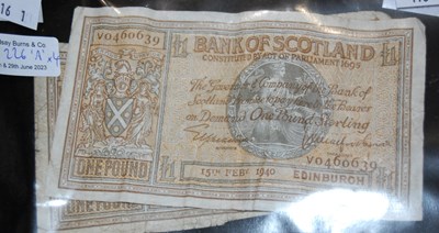 Lot 226 - Banknotes - A collection of four Scottish...