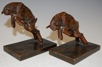 Lot 187 - Paul Silvestre (1884-1976), a pair of bronze...