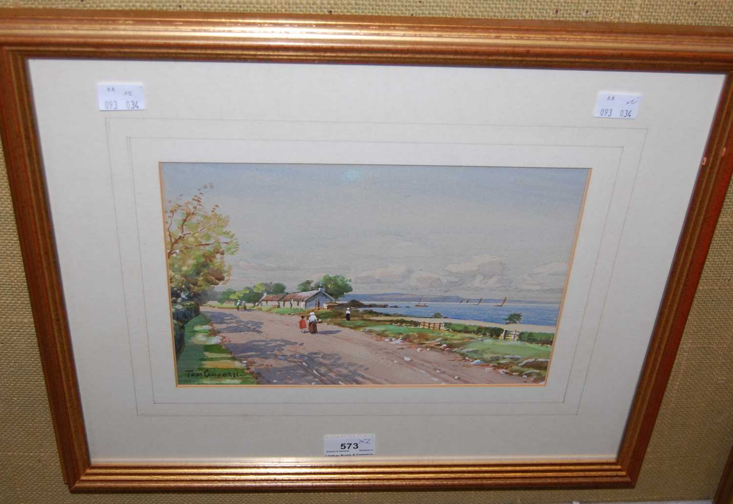 Lot 573 - Tom Campbell (1865-1943) West Coast scene with...