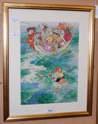 Lot 577 - Frank Adams (1871-1944) Away They Swam with...