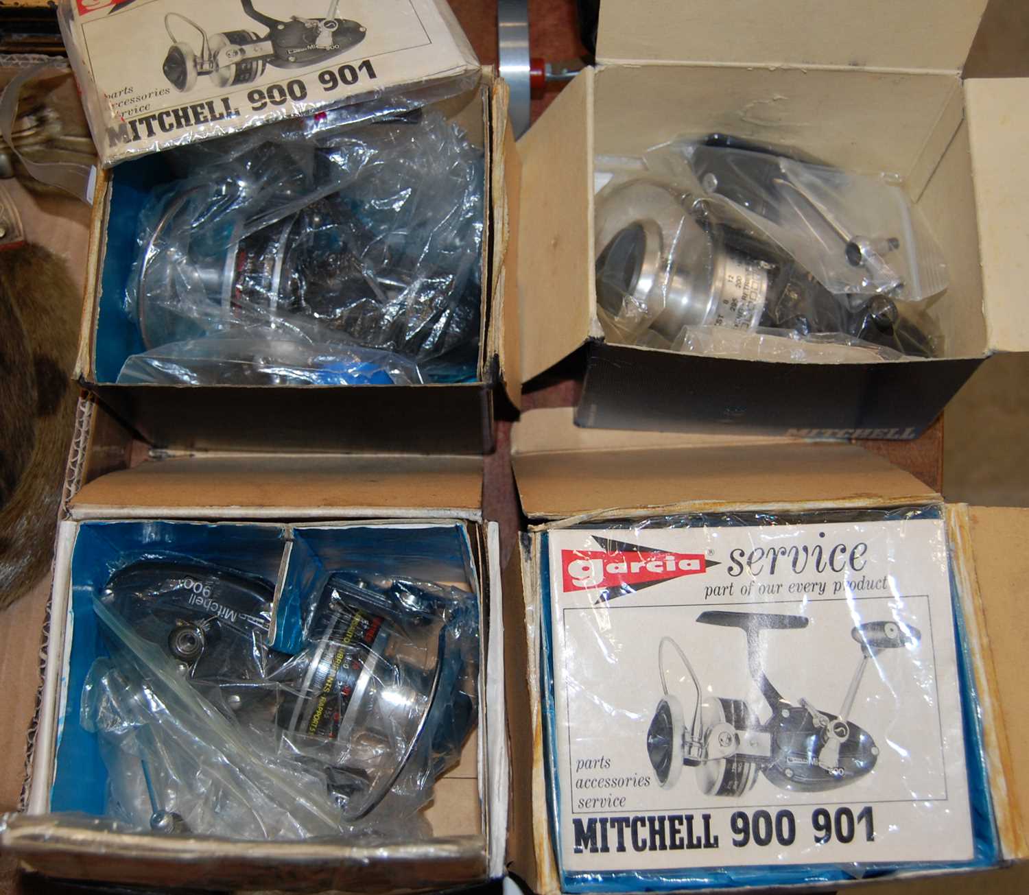 Lot 389 - Three Garcia Mitchell spinning reels, model