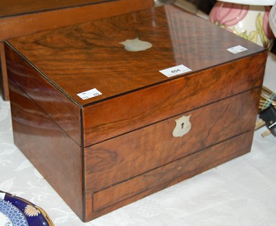 Lot 404 - A walnut and mother of pearl vanity box