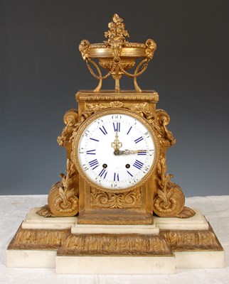 Lot 362 - A late 19th century French ormolu and marble...