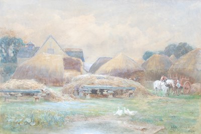 Lot 589 - Horatio R. Hollingdale (1854-1934) Farmyard...