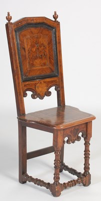 Lot 731 - An antique Italian walnut, ebony and marquetry...
