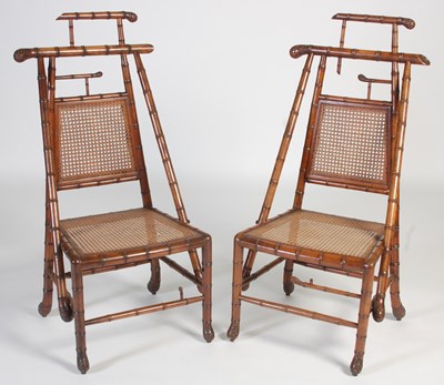 Lot 749 - A set of six late 19th century French mahogany...
