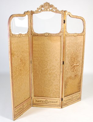 Lot 740 - A late 19th/early 20th century giltwood three...