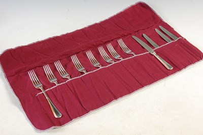 Lot 162 - A silver table service for eight place...