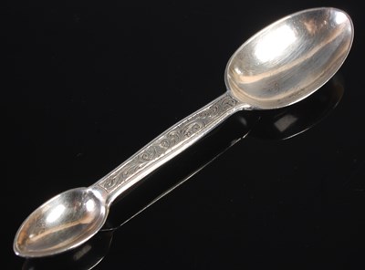 Lot 151 - A Victorian silver double ended medicine spoon,...