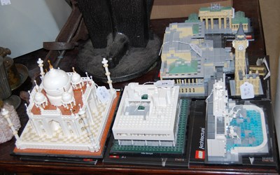 Lot 378 - A group of six unboxed Lego Architecture sets...