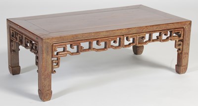 Lot 757 - A Chinese darkwood Kang table, late 19th/early...