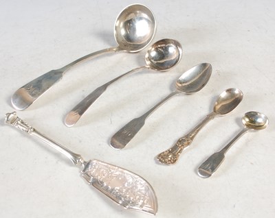 Lot 126 - A group of silver flatware comprising, a...