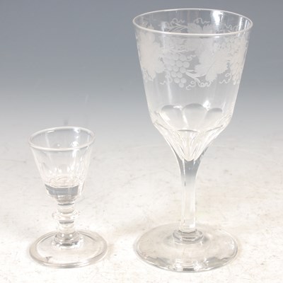 Lot 7 - A set of five early 20th century clear glass...