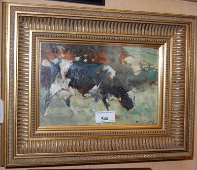 Lot 545 - George Smith RSA (1870 - 1934), 'Friesian Cow...